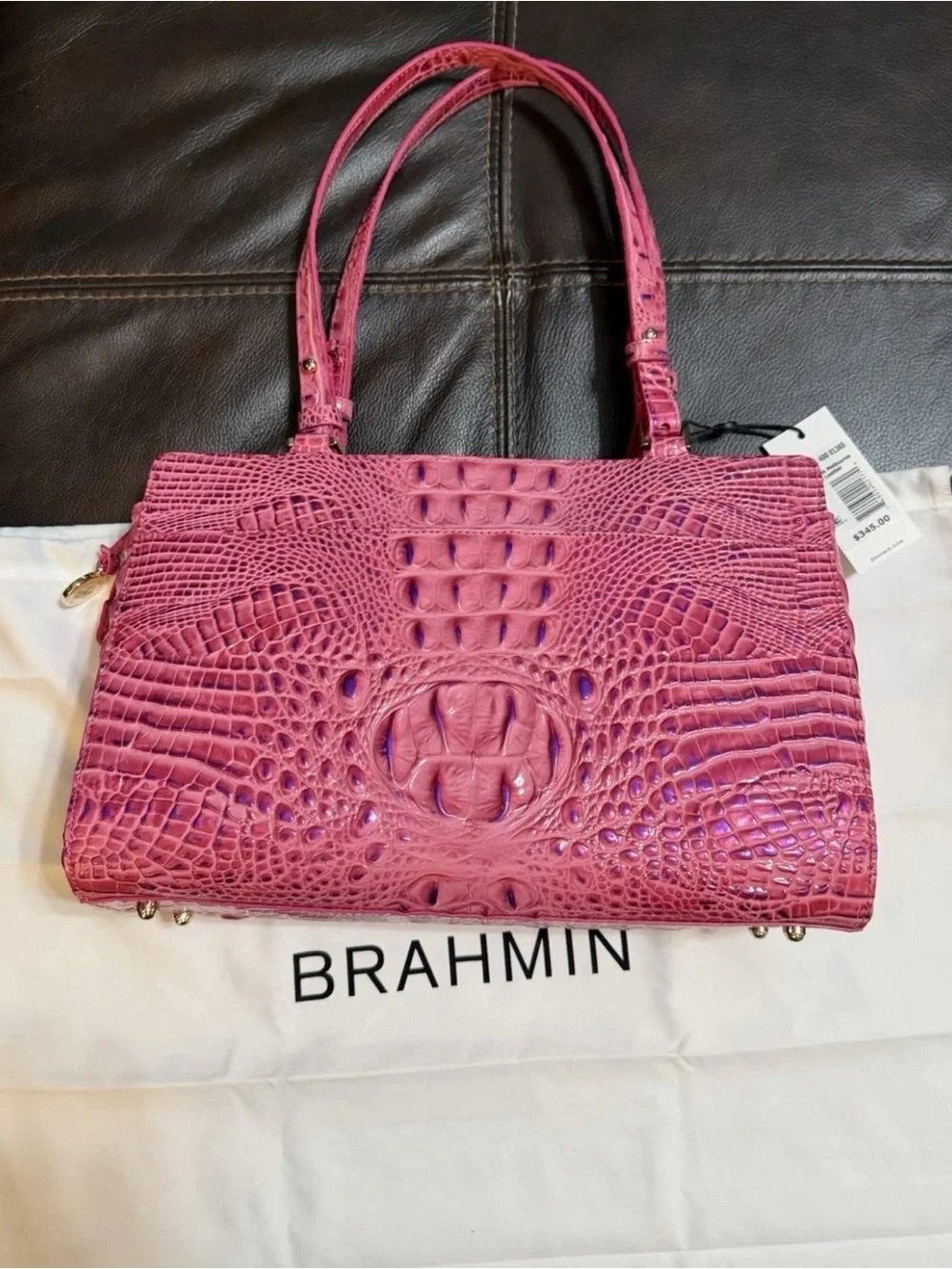 Brahmin Josette Plox Pink Melbourne Bag